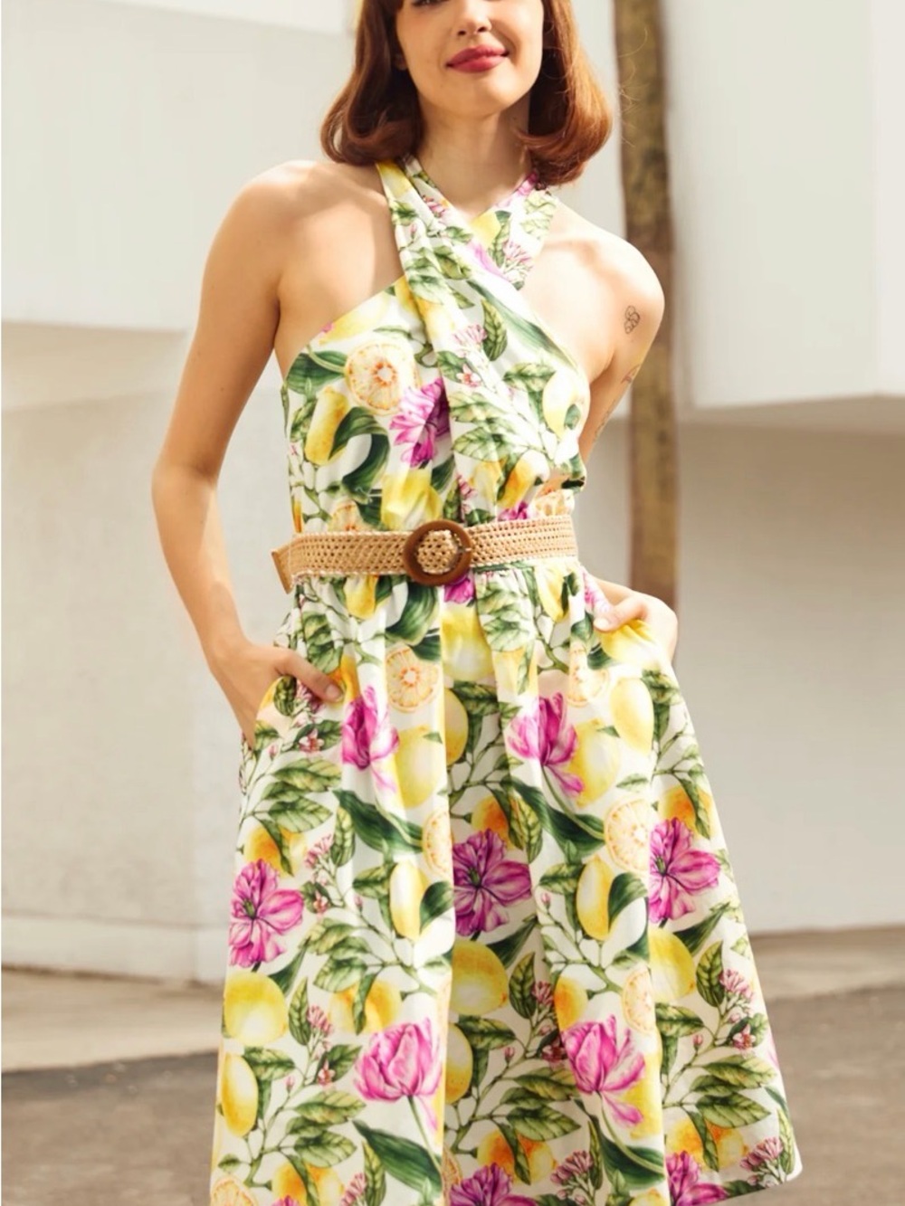 ModCloth The Citrus Grove Getaway Dress | M
